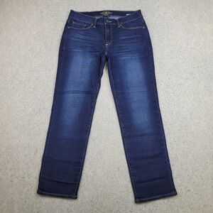 Lucky Brand Sweet‎ Crop Jeans Womens 6/28 Blue Dark Wash Stretch 29x26 Mid Rise